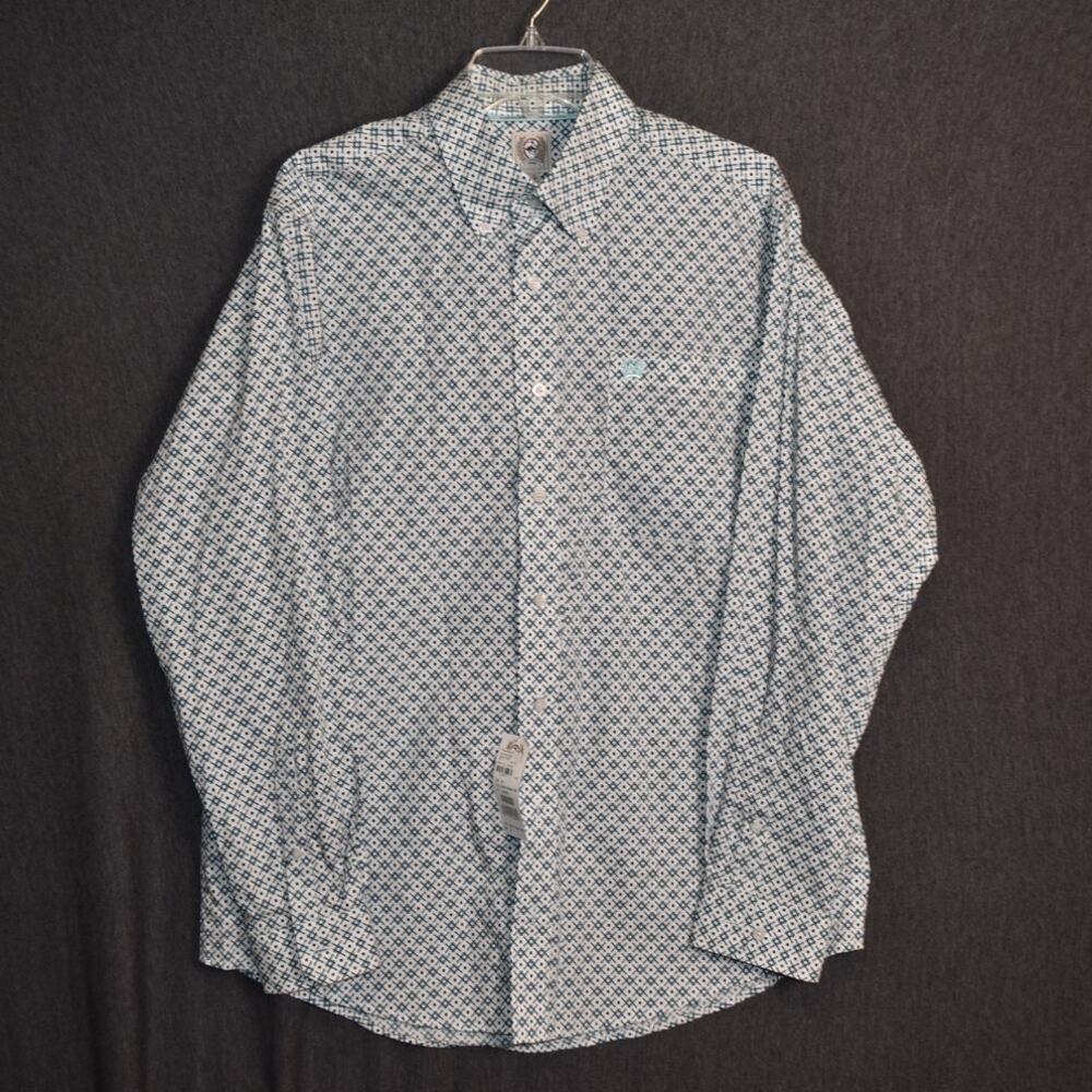 NEW Cinch Men's Small Button Down Long Sleeve Western Shirt Medallion Print NWT